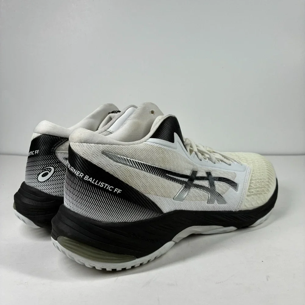 ASICS Netburner Ballistic FF MT 3 Mens 10.5 White/Black Volleyball Shoe 1051A074